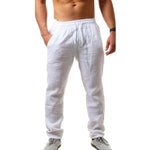 Cotton Linen Pants Breathable Solid Color ,Fitness.