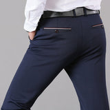 Fashion Suit Pants, Elegant, Solid Color Straight, Slim Fit