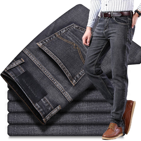 Classic Style Jeans, Business Fashion Soft Stretch Denim