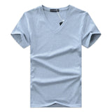 T-Shirt Simplicity Fashion Clothing V-Neck Slim