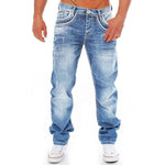 Straight Jeans Men High Waist Casual Look