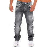 Straight Jeans Men High Waist Casual Look