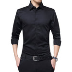 Comfortable Long Sleeve Shirts Slim Fit Solid, Formal .