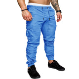 Male Joggers Solid Multi-pocket Pants