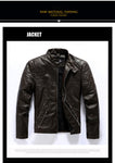 Faux PU Leather Jacket Casual Embroidery
