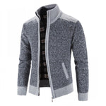 Knitted Sweater Slim Fit Stand Collar Thick Coat